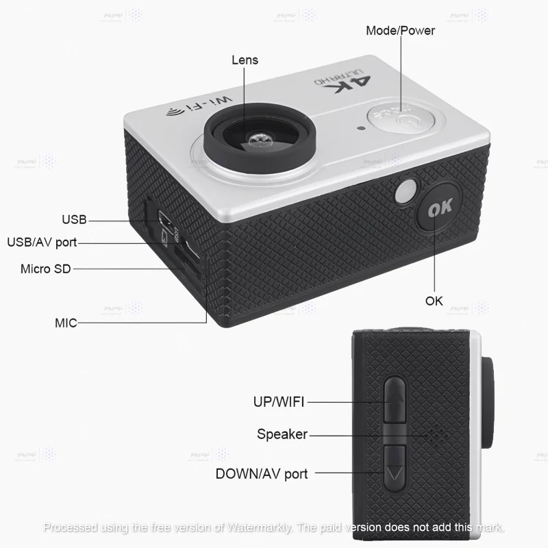 دوربین ورزشی اکشن کمرا (Action Camera) ضد آب 4K - تصویر 7