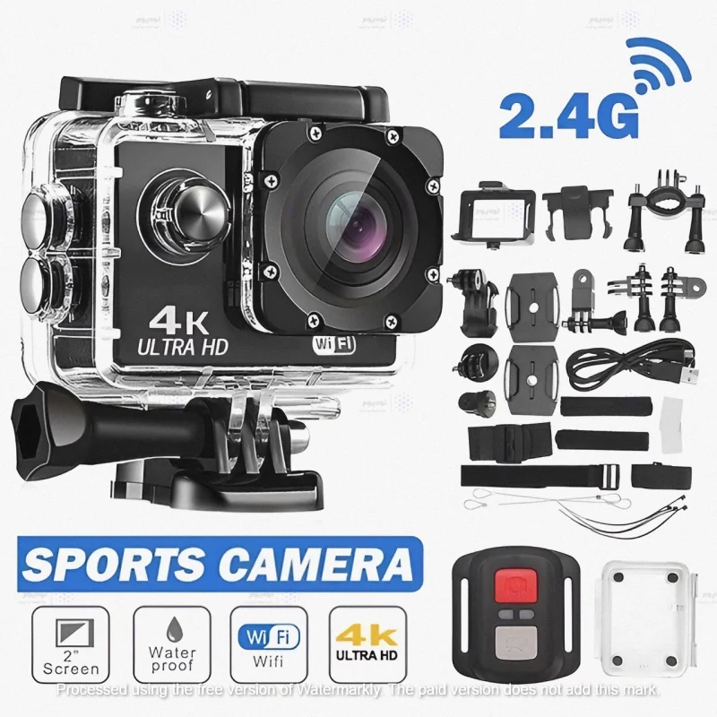 دوربین ورزشی اکشن کمرا (Action Camera) ضد آب 4K - تصویر 9