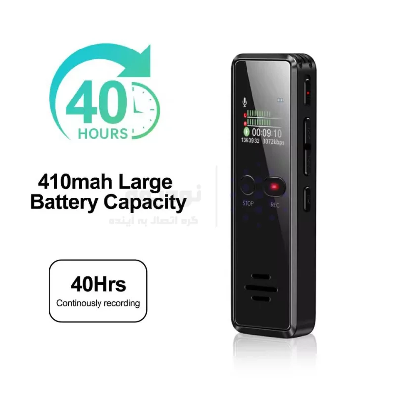 دستگاه ضبط صدای خبرنگاری مدل V90 با حافظه 32GB - تصویر 2