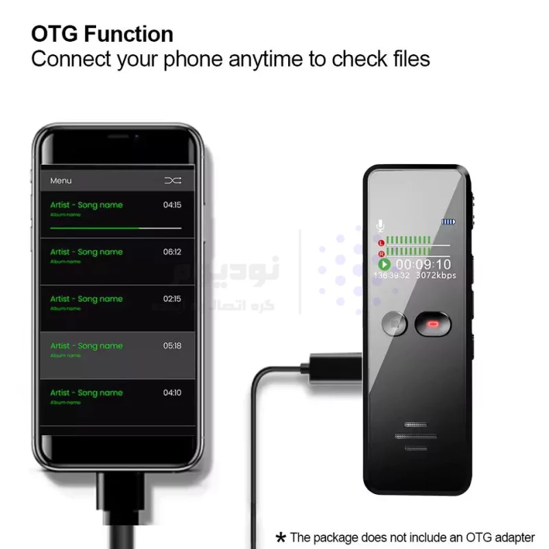 دستگاه ضبط صدای خبرنگاری مدل V90 با حافظه 32GB - تصویر 4