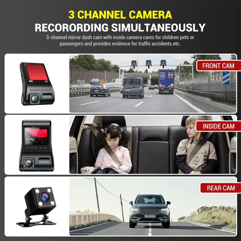دوربین ثبت وقایع 3 لنز مدل A600 - تصویر 4