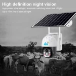 دوربین مینی اسپید دام سولار خورشیدی سیمکارتی V380 - تصویر 4