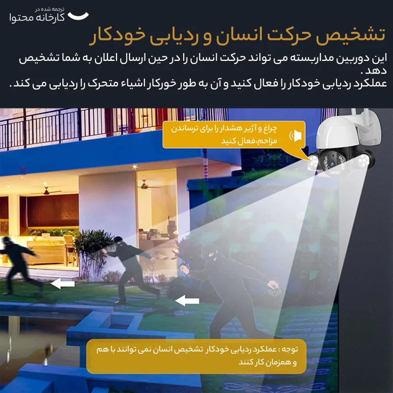 دوربین وای فای مینی اسپید دام وایرلس مدل P30 - تصویر 5