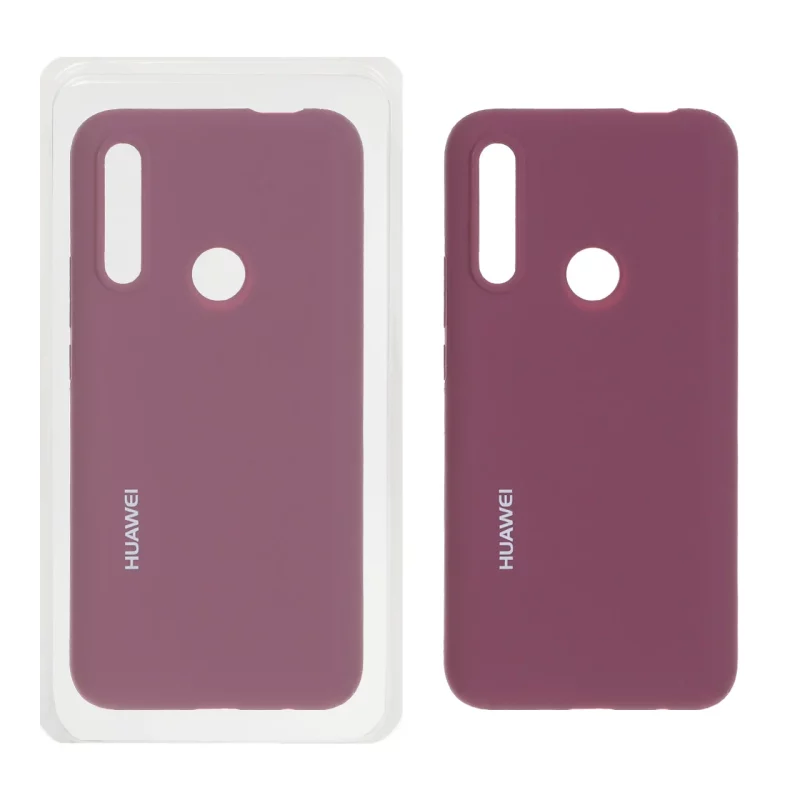 قاب سیلیکونی پاک کنی اورجینال Huawei Y9 Prime (2019) / Honor 9X - زرشکی (پک اصلی) - تصویر 2