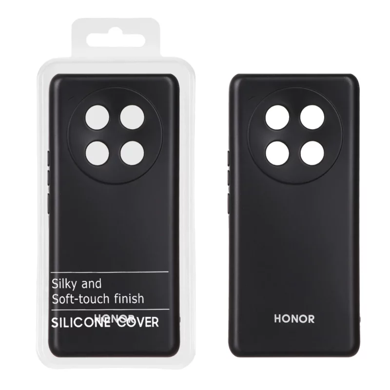 قاب نیو سیلیکون محافظ لنزدار RFF مدل Honor X9c - مشکی (پک دار) - تصویر 2