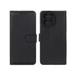 کیف چرمی موبایل مگنتی محافظ لنزدار Honor X7c - مشکی