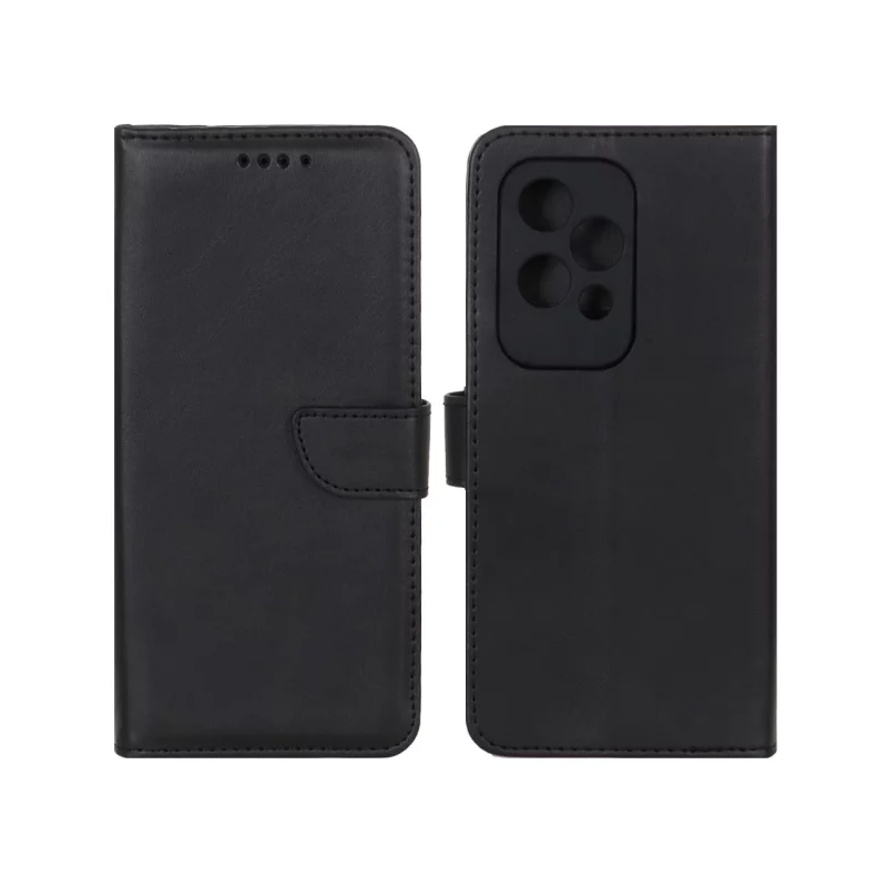 کیف چرمی موبایل مگنتی محافظ لنزدار Honor 200 Lite - مشکی - تصویر 2