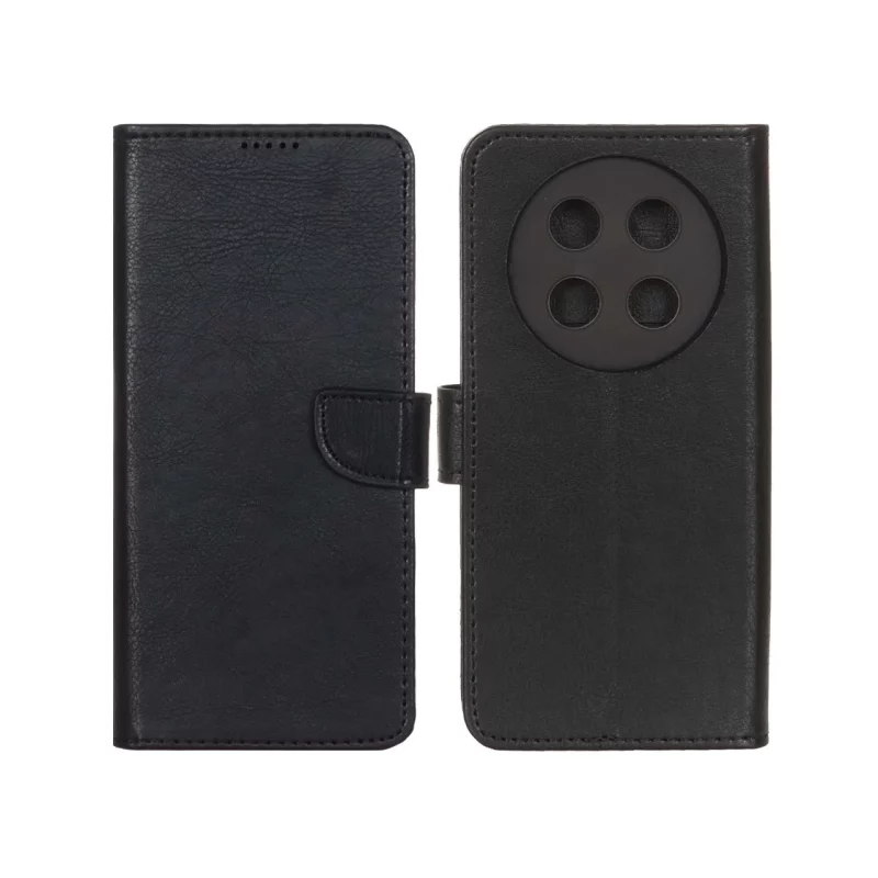 کیف چرمی موبایل مگنتی محافظ لنزدار Honor X9c - مشکی - تصویر 2