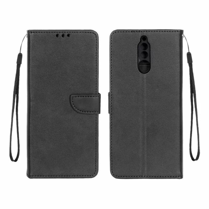 کیف چرمی موبایل مگنتی محافظ لنزدار Huawei Mate 10 Lite - مشکی - تصویر 2