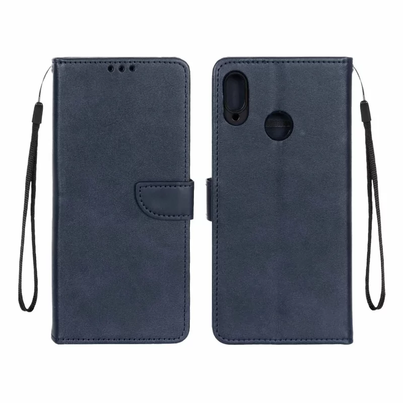 کیف چرمی موبایل مگنتی محافظ لنزدار Huawei Nova 3i - سرمه ای - تصویر 2