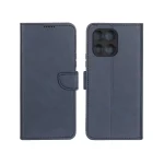 کیف چرمی موبایل مگنتی محافظ لنزدار Honor X5b / X5b Plus - سرمه ای