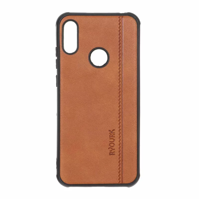 قاب طرح چرم RYOURK مدل Huawei Y6 (2019) / Y6 Prime (2019) / Y6s / Honor 8a - عسلی - تصویر 2