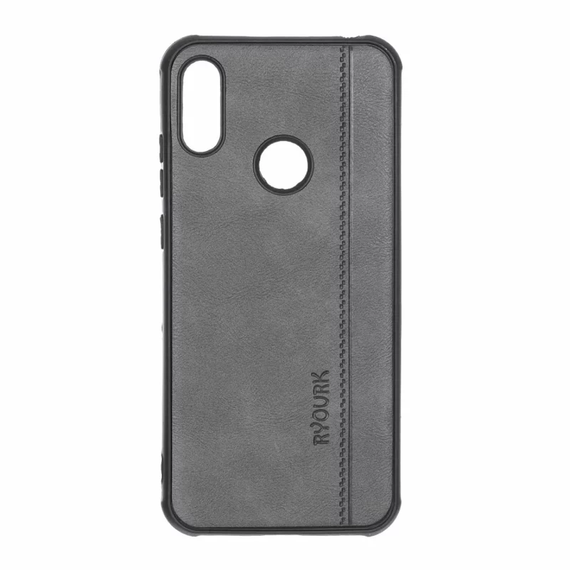 قاب طرح چرم RYOURK مدل Huawei Y6 (2019) / Y6 Prime (2019) / Y6s / Honor 8a - خاکستری - تصویر 2