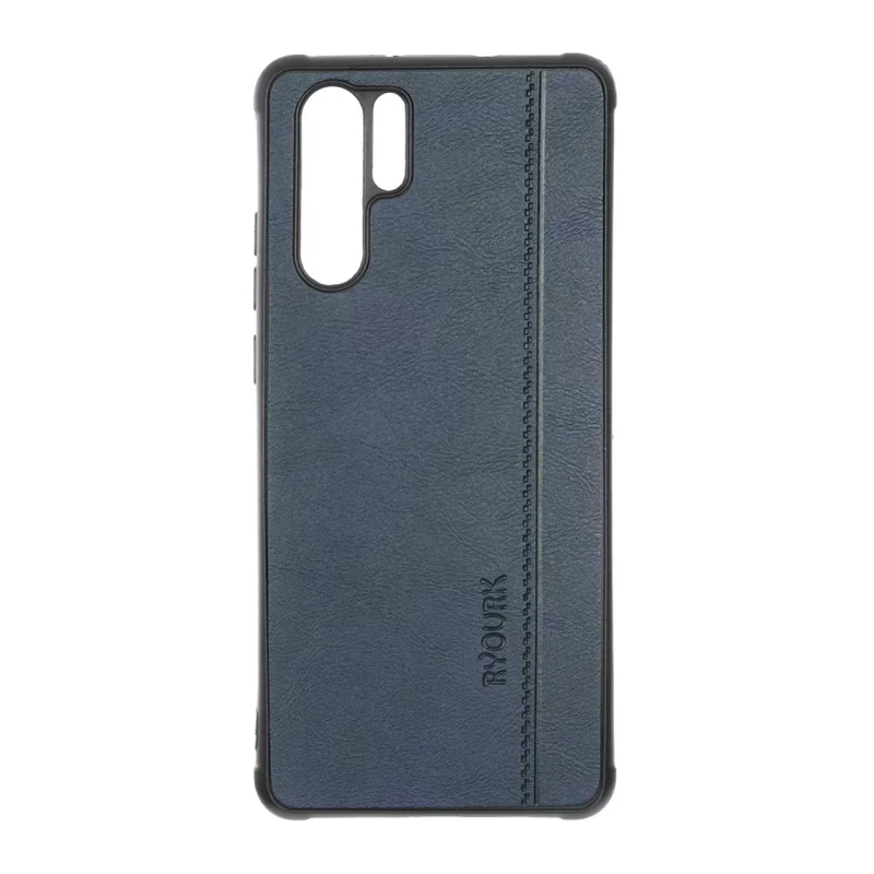 قاب طرح چرم RYOURK مدل Huawei P30 Pro - سرمه ای - تصویر 2