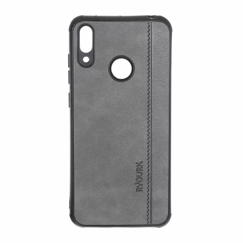 قاب طرح چرم RYOURK مدل Huawei Y7 Prime (2019) / Huawei Y7 (2019) - خاکستری - تصویر 2