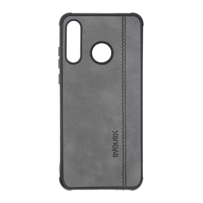 قاب طرح چرم RYOURK مدل Huawei P30 Lite - خاکستری - تصویر 2