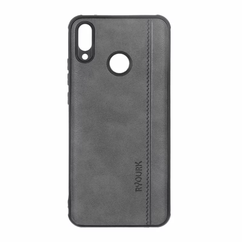 قاب طرح چرم RYOURK مدل Huawei Y9 2019 - خاکستری - تصویر 2