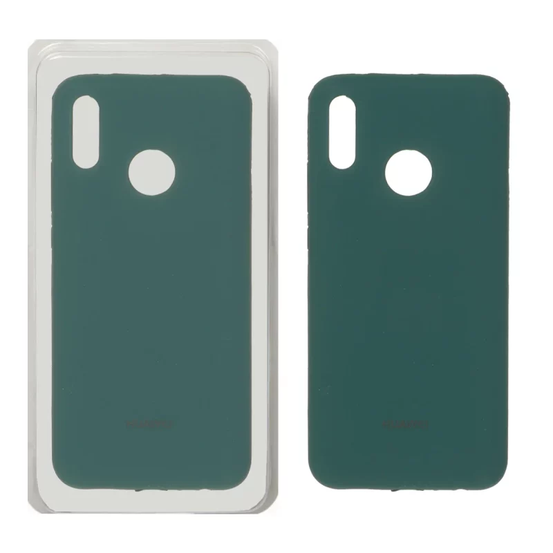 قاب سیلیکونی پاک کنی اورجینال Huawei Y9 2019 - سبز تیره (پک دار) - تصویر 2
