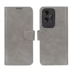 کیف چرمی موبایل مگنتی محافظ لنزدار Honor 200 Lite - طوسی
