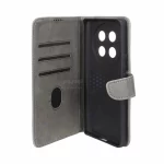 کیف چرمی موبایل مگنتی محافظ لنزدار Honor X9c - طوسی - تصویر 3