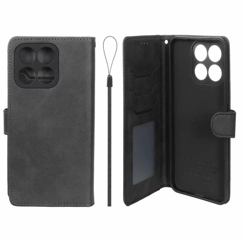 کیف موبایل مگنتی درجه یک داخل خز MNC Plus مدل Honor X8a - مشکی - تصویر 2