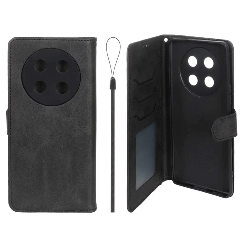 کیف موبایل مگنتی درجه یک داخل خز MNC Plus مدل Honor X9c - مشکی - تصویر 2