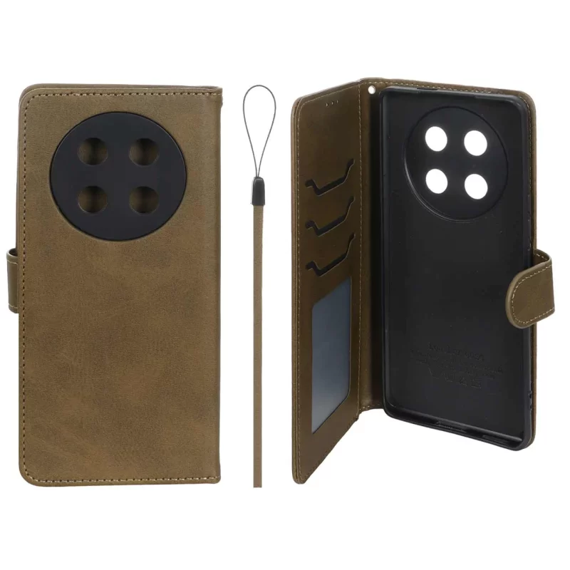 کیف موبایل مگنتی درجه یک داخل خز MNC Plus مدل Honor X9c - سبز زیتونی - تصویر 2