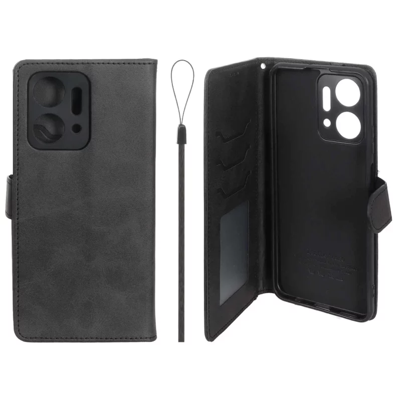 کیف موبایل مگنتی درجه یک داخل خز MNC Plus مدل Honor X7a - مشکی - تصویر 2