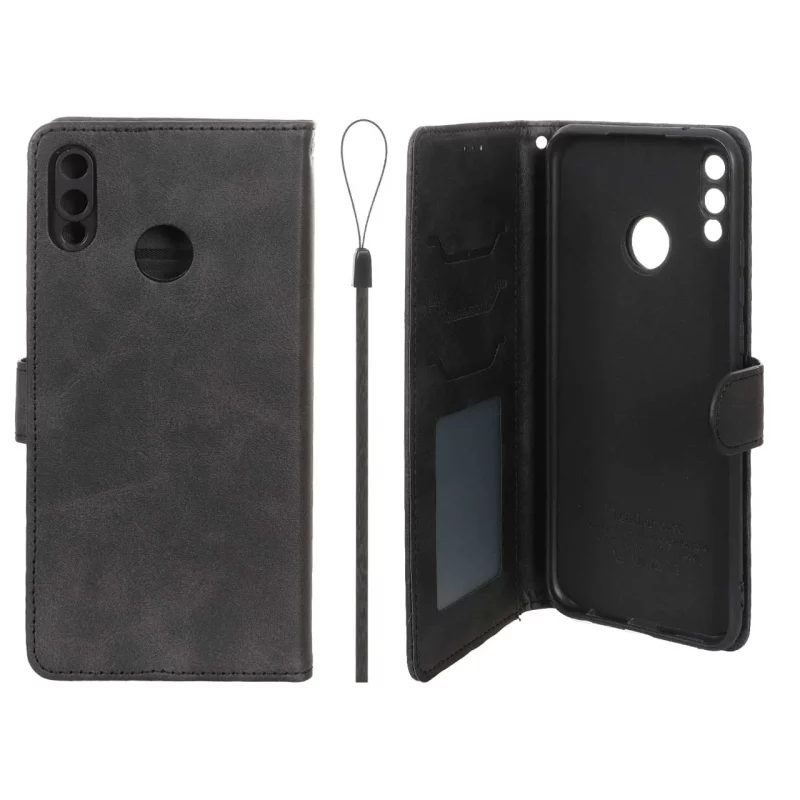 کیف موبایل مگنتی درجه یک داخل خز MNC Plus مدل Huawei Y9 2019 - مشکی - تصویر 2