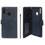 کیف موبایل مگنتی درجه یک داخل خز MNC Plus مدل Huawei Y9 2019 - سرمه ای