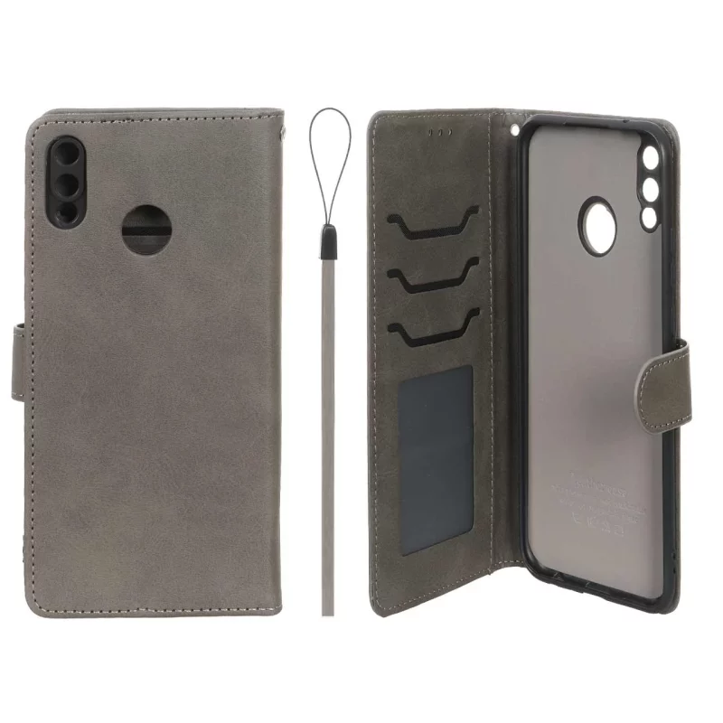 کیف موبایل مگنتی درجه یک داخل خز MNC Plus مدل Huawei Y9 2019 - خاکستری - تصویر 2