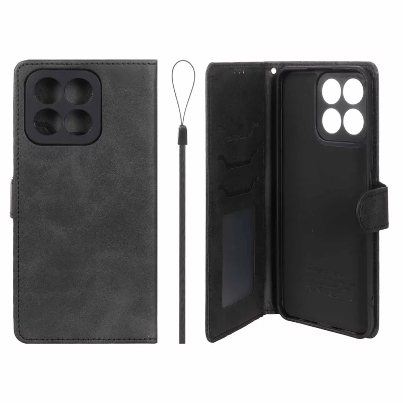 کیف موبایل مگنتی درجه یک داخل خز MNC Plus مدل Honor X7c - مشکی - تصویر 2