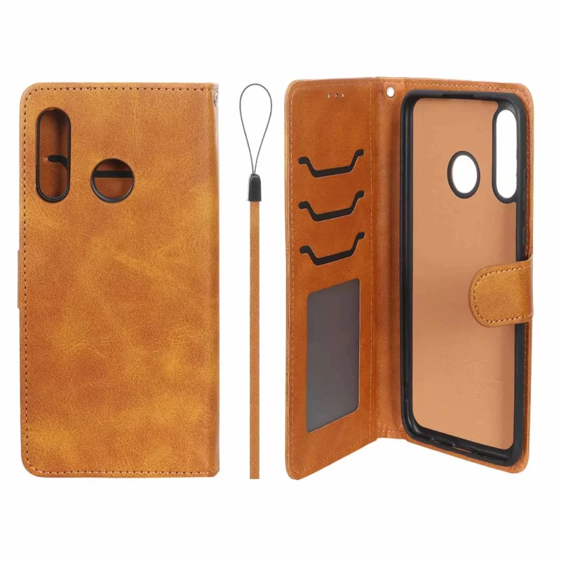 کیف موبایل مگنتی درجه یک داخل خز MNC Plus مدل Huawei P30 Lite - عسلی - تصویر 2