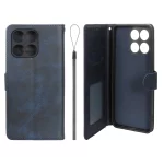 کیف موبایل مگنتی درجه یک داخل خز MNC Plus مدل Honor X6a - سرمه ای