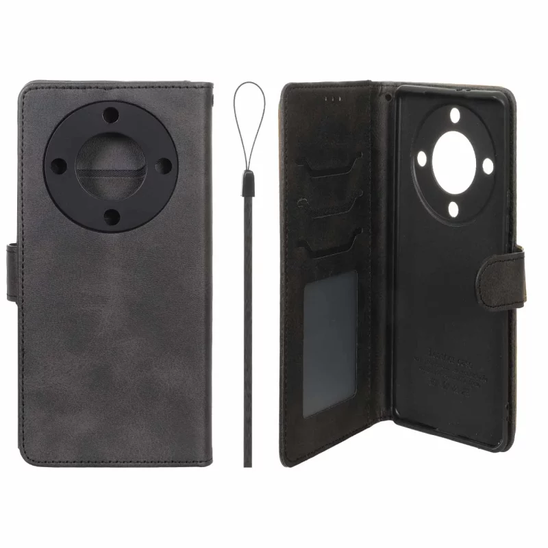 کیف موبایل مگنتی درجه یک داخل خز MNC Plus مدل Honor X9a - مشکی - تصویر 2