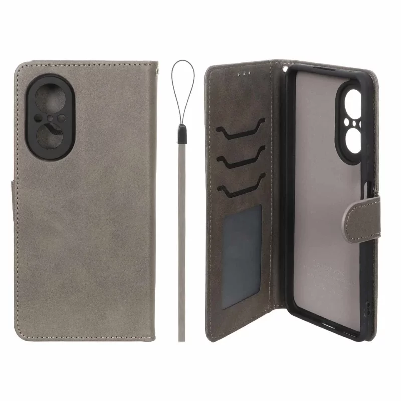 کیف موبایل مگنتی درجه یک داخل خز MNC Plus مدل Huawei Nova 9 SE - خاکستری - تصویر 2