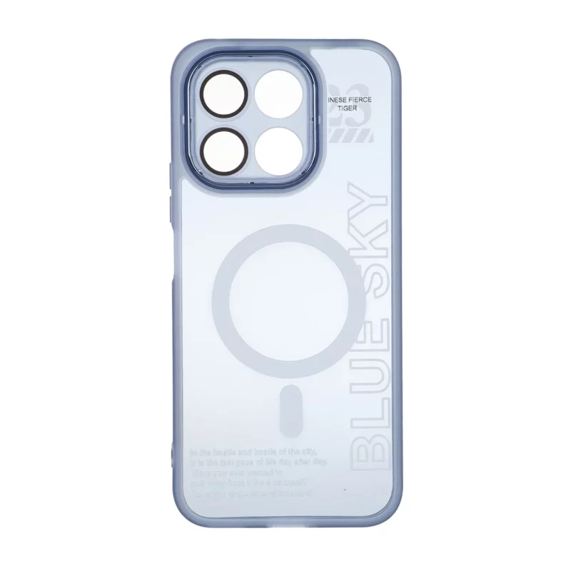 قاب Diamond Space طرح مگ سیف لنز گلس دار Honor X8c - آبی - MPS - تصویر 2