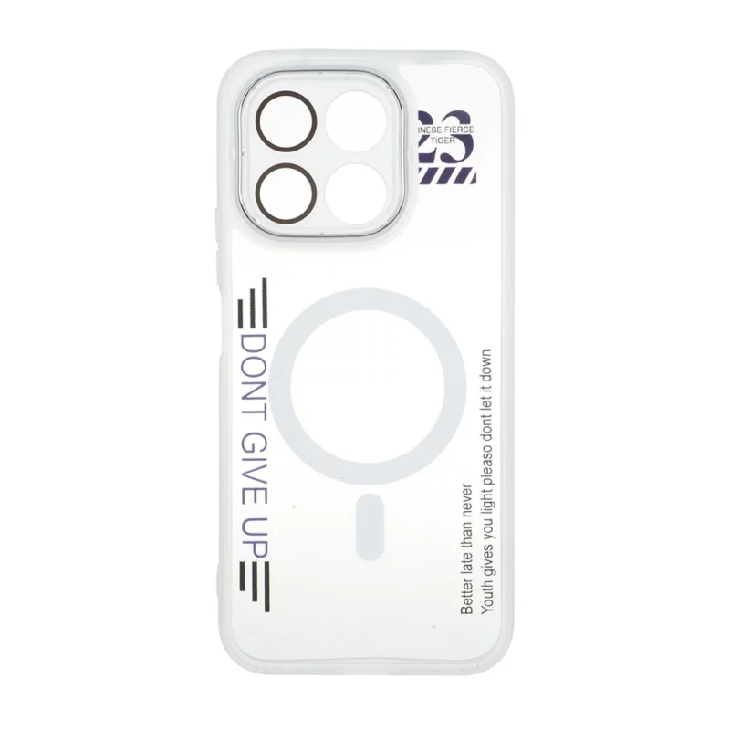 قاب Diamond Space طرح مگ سیف لنز گلس دار Honor X8c - سفید - MPS - تصویر 2