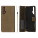 کیف موبایل مگنتی درجه یک داخل خز MNC Plus مدل Huawei Nova 5T / Honor 20 - سبز زیتونی