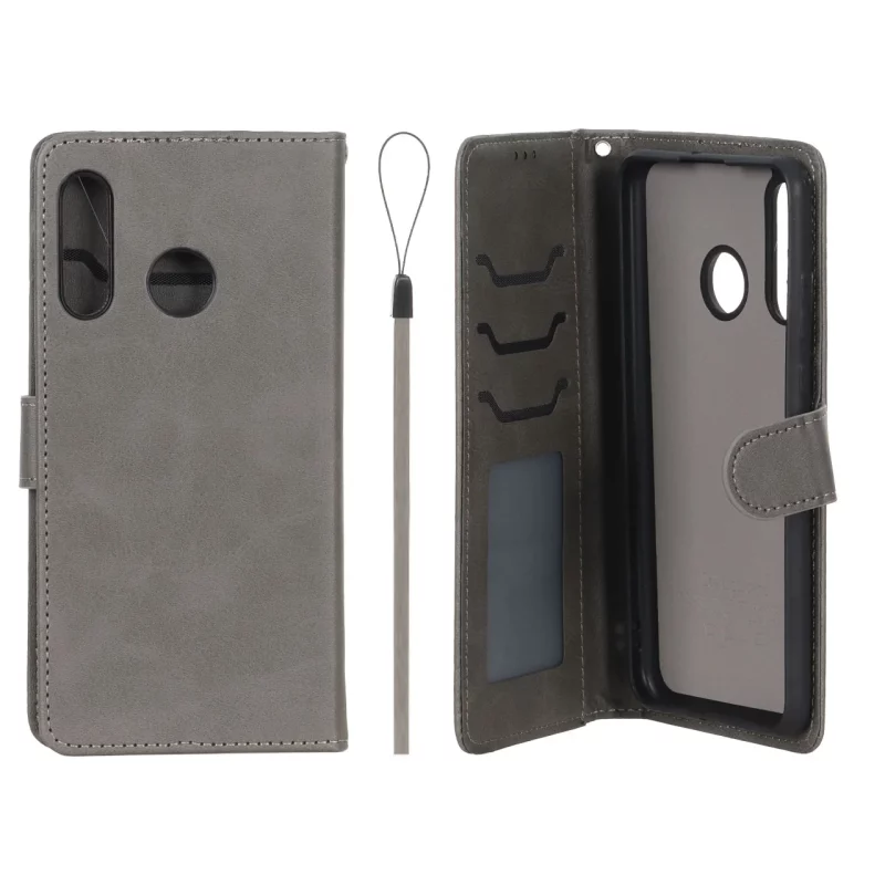کیف موبایل مگنتی درجه یک داخل خز MNC Plus مدل Huawei P30 Lite - خاکستری - تصویر 2