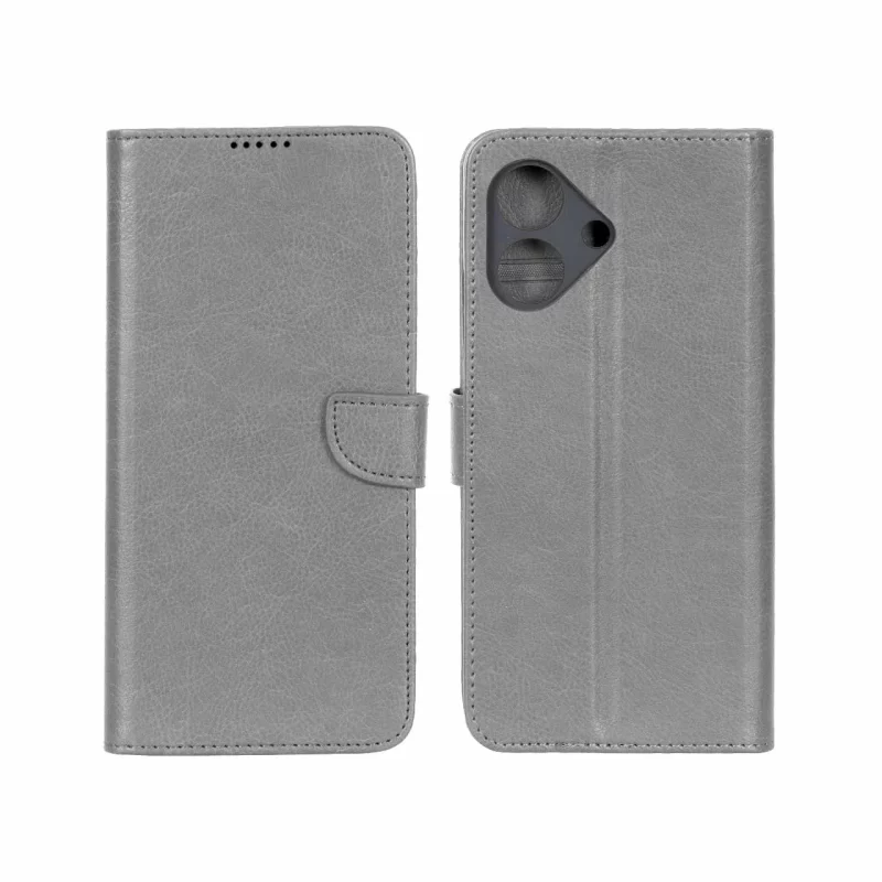 کیف چرمی موبایل مگنتی محافظ لنزدار KRF مدل Honor Play 10 - طوسی - تصویر 2
