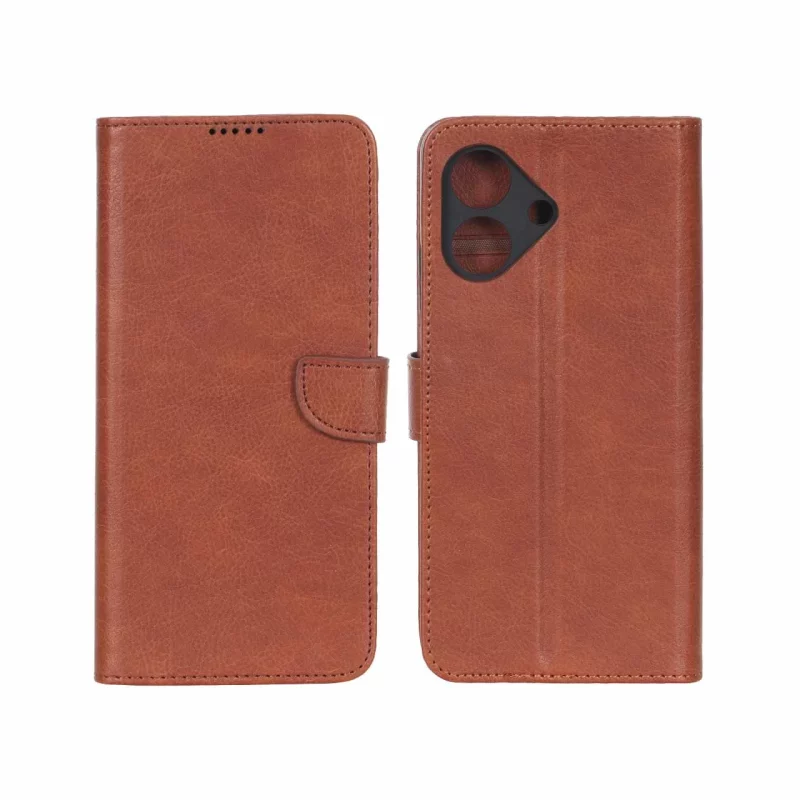 کیف چرمی موبایل مگنتی محافظ لنزدار KRF مدل Honor Play 10 - قهوه ای - تصویر 2