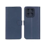 کیف چرمی موبایل مگنتی محافظ لنزدار KRF مدل Honor X7d - سرمه ای