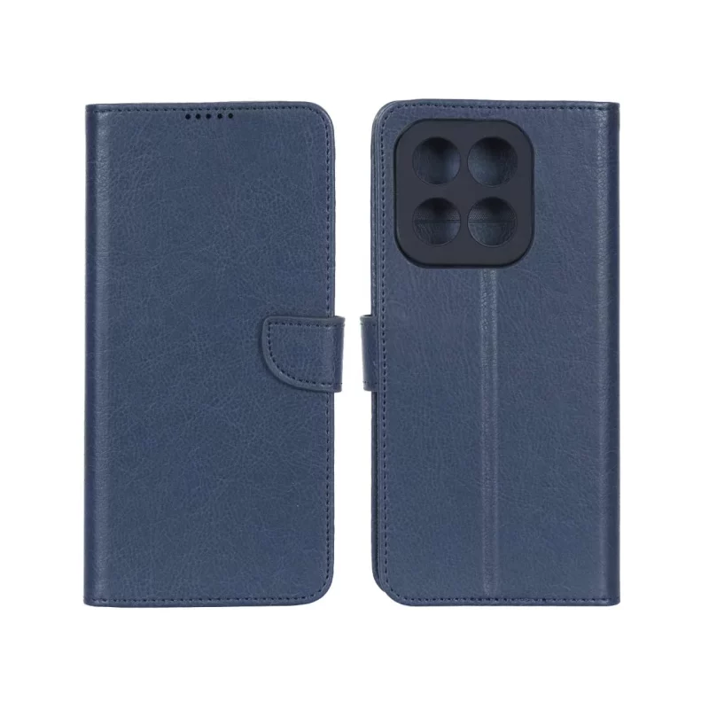 کیف چرمی موبایل مگنتی محافظ لنزدار KRF مدل Honor X7d - سرمه ای - تصویر 2