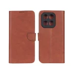کیف چرمی موبایل مگنتی محافظ لنزدار KRF مدل Honor X7d - قهوه ای