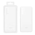 قاب سیلیکونی پاک کنی محافظ لنزدار اورجینال Huawei Y7a - سفید (پک اصلی)