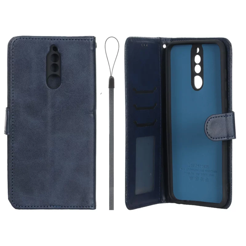 کیف موبایل مگنتی درجه یک داخل خز MNC Plus مدل Huawei Mate 10 Lite - سرمه ای - تصویر 2