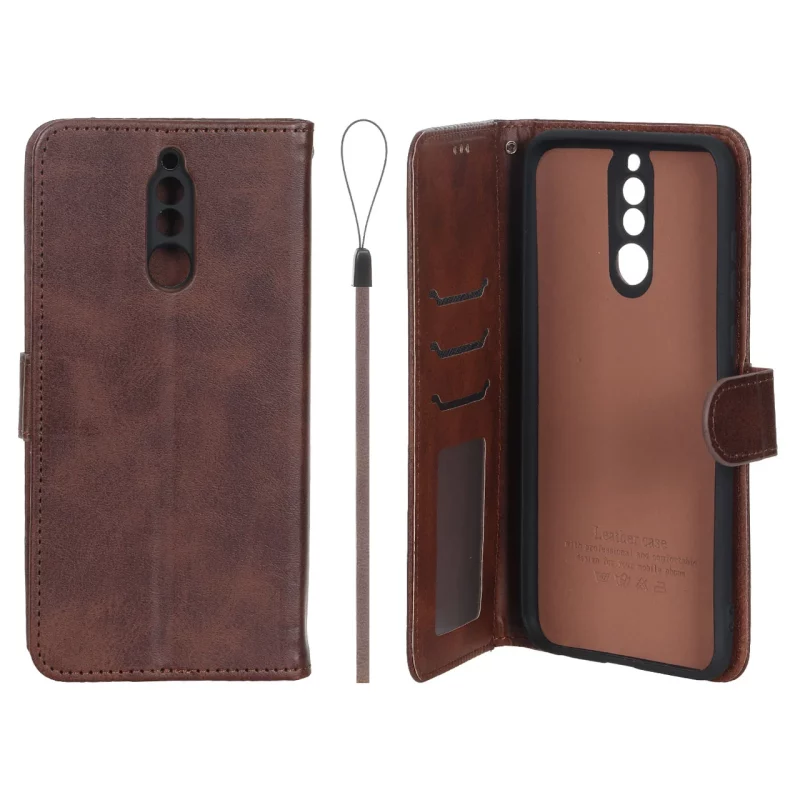 کیف موبایل مگنتی درجه یک داخل خز MNC Plus مدل Huawei Mate 10 Lite - قهوه ای - تصویر 2