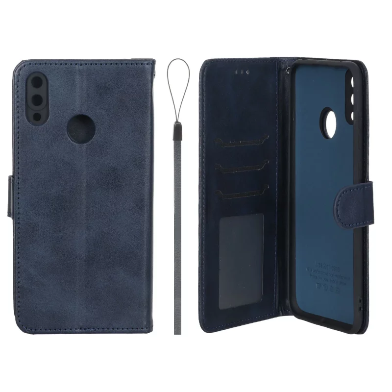 کیف موبایل مگنتی درجه یک داخل خز MNC Plus مدل Huawei Y7 Prime (2019) / Huawei Y7 (2019) - سرمه ای - تصویر 2