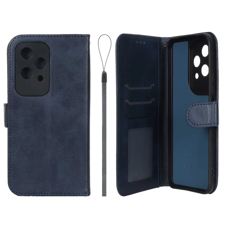 کیف موبایل مگنتی درجه یک داخل خز MNC Plus مدل Honor 200 Lite - سرمه ای - تصویر 2